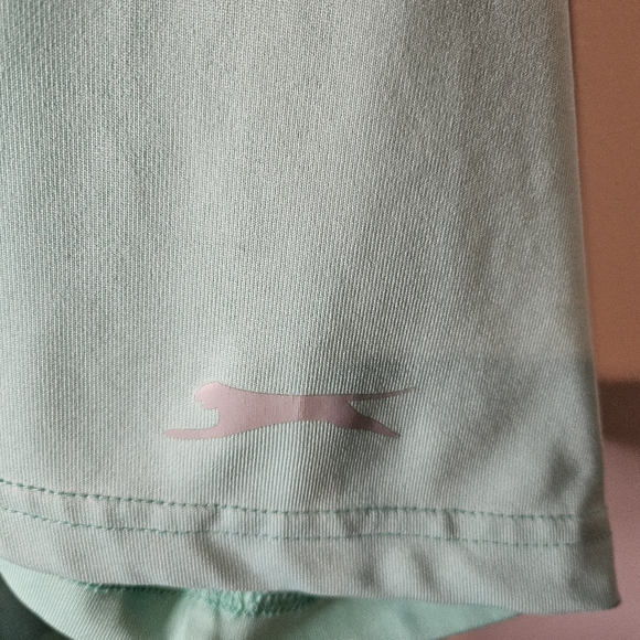 Men's Aqua Green Short Sleeve Polo Relaxed Stretch Fit Shirt Golf Bowling L - Picture 10 of 11